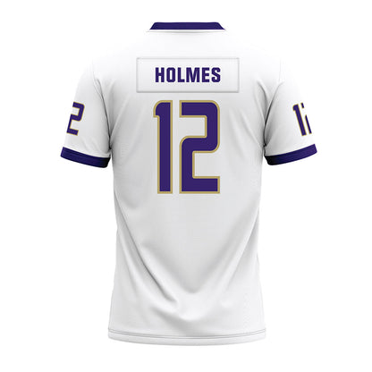 JMU - NCAA Football : Kye Holmes - White Premium Football Jersey