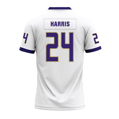 JMU - NCAA Football : Phillip Harris - White Premium Football Jersey-1