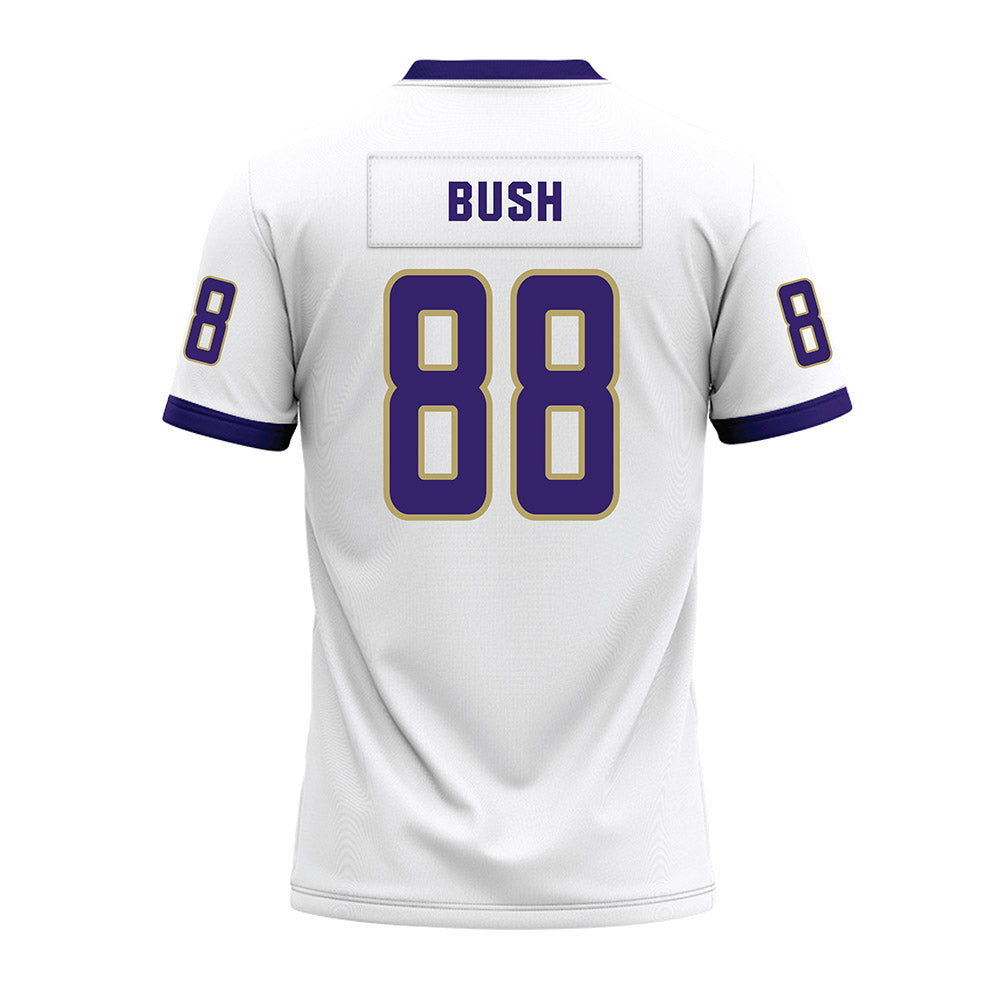 JMU - NCAA Football : Kells Bush - White Premium Football Jersey-1