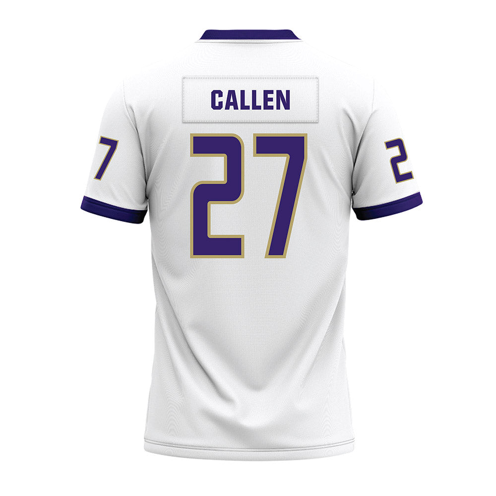 JMU - NCAA Football : Kai Callen - White Premium Football Jersey-1