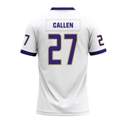 JMU - NCAA Football : Kai Callen - White Premium Football Jersey-1