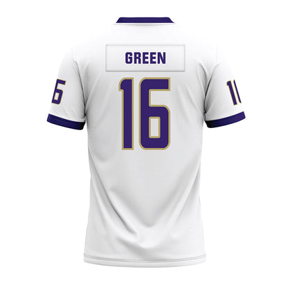 JMU - NCAA Football : Desmond Green - White Premium Football Jersey