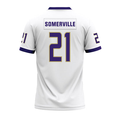 JMU - NCAA Football : Jamari Somerville - White Premium Football Jersey