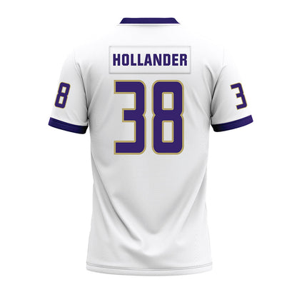 JMU - NCAA Football : Stephen Hollander - White Premium Football Jersey