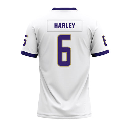 JMU - NCAA Football : Chantz Harley - White Premium Football Jersey-1