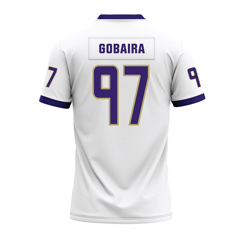 JMU - NCAA Football : Aiden Gobaira - White Premium Football Jersey-1