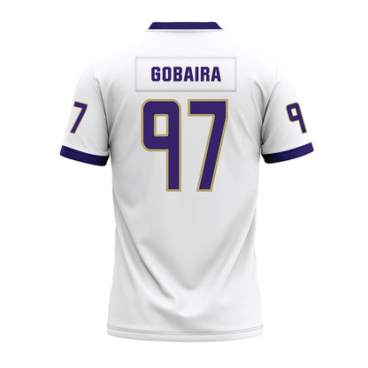JMU - NCAA Football : Aiden Gobaira - White Premium Football Jersey-1