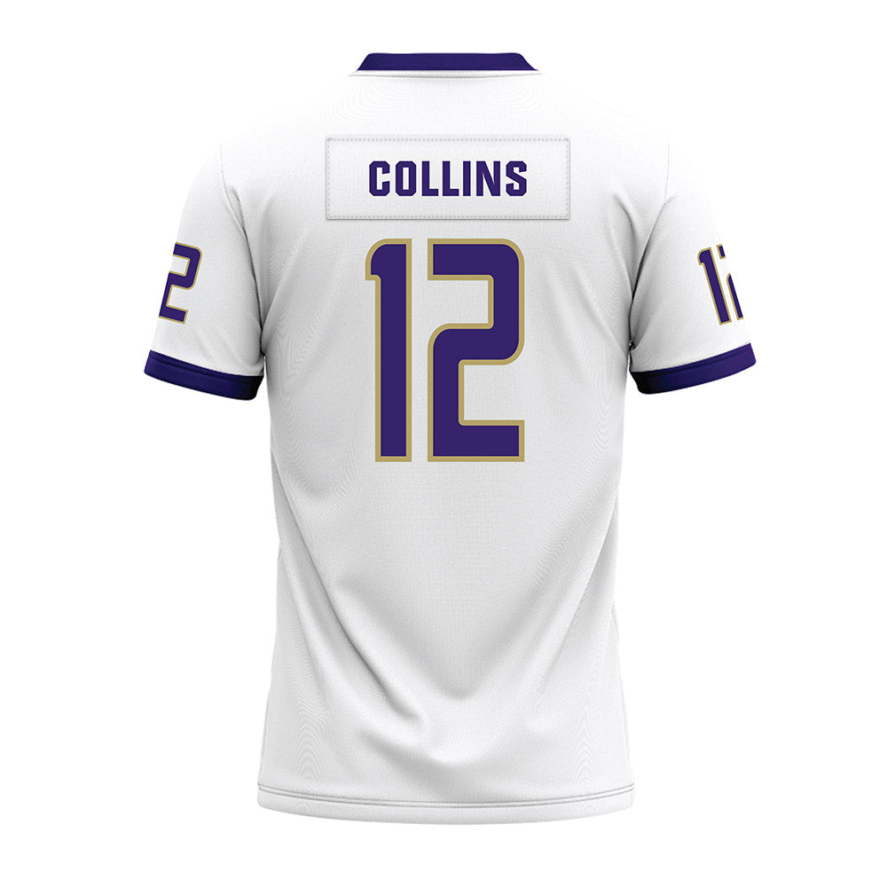 JMU - NCAA Football : Zaron Collins - White Premium Football Jersey-1