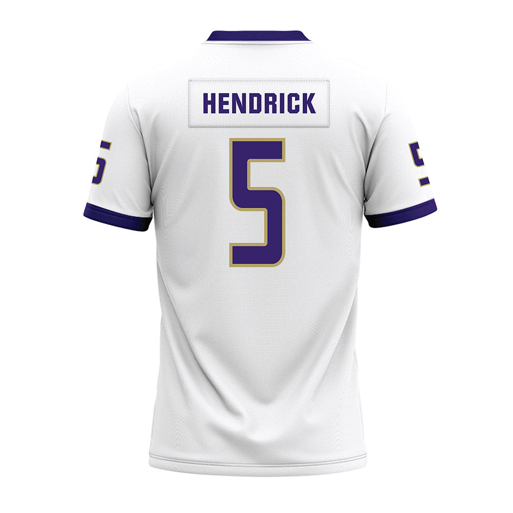 JMU - NCAA Football : Trent Hendrick - White Premium Football Jersey-1