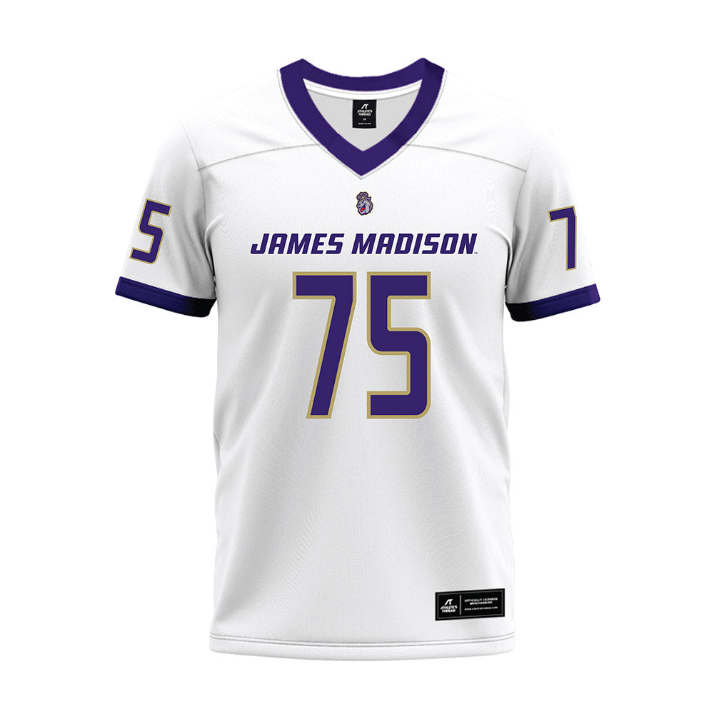 JMU - NCAA Football : Wyatt Maines - White Premium Football Jersey-0