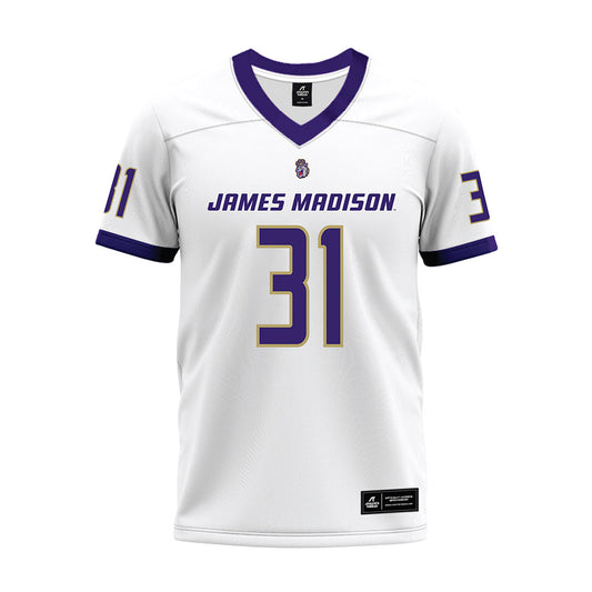 JMU - NCAA Football : Roddrey McWilliams - White Premium Football Jersey-0
