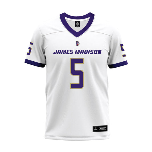 JMU - NCAA Football : Ayo Adeyi - White Premium Football Jersey-0