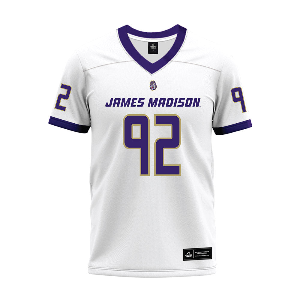 JMU - NCAA Football : Darold DeNgohe - White Premium Football Jersey-0