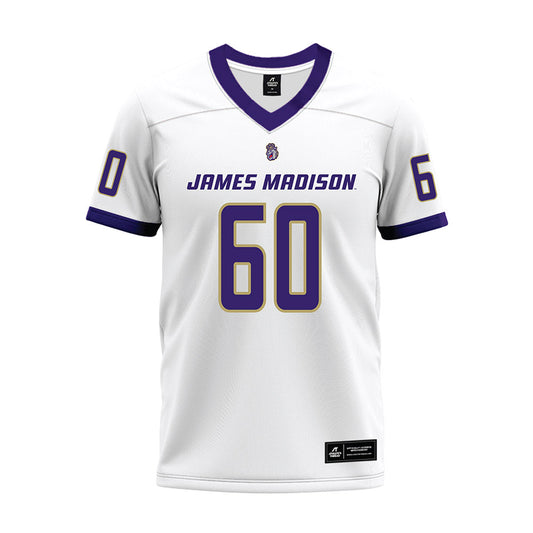 JMU - NCAA Football : Zach Greenberg - White Premium Football Jersey-0