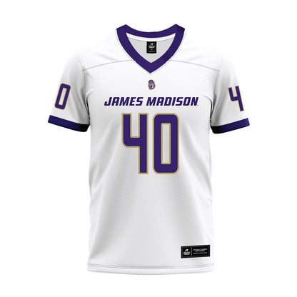 JMU - NCAA Football : Logan Ketcham - White Premium Football Jersey