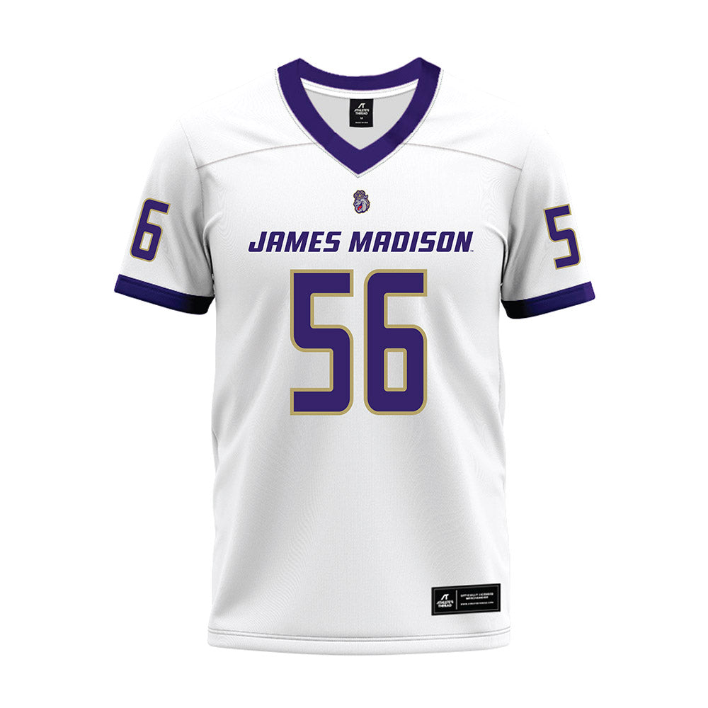 JMU - NCAA Football : Drew Spinogatti - White Premium Football Jersey-0