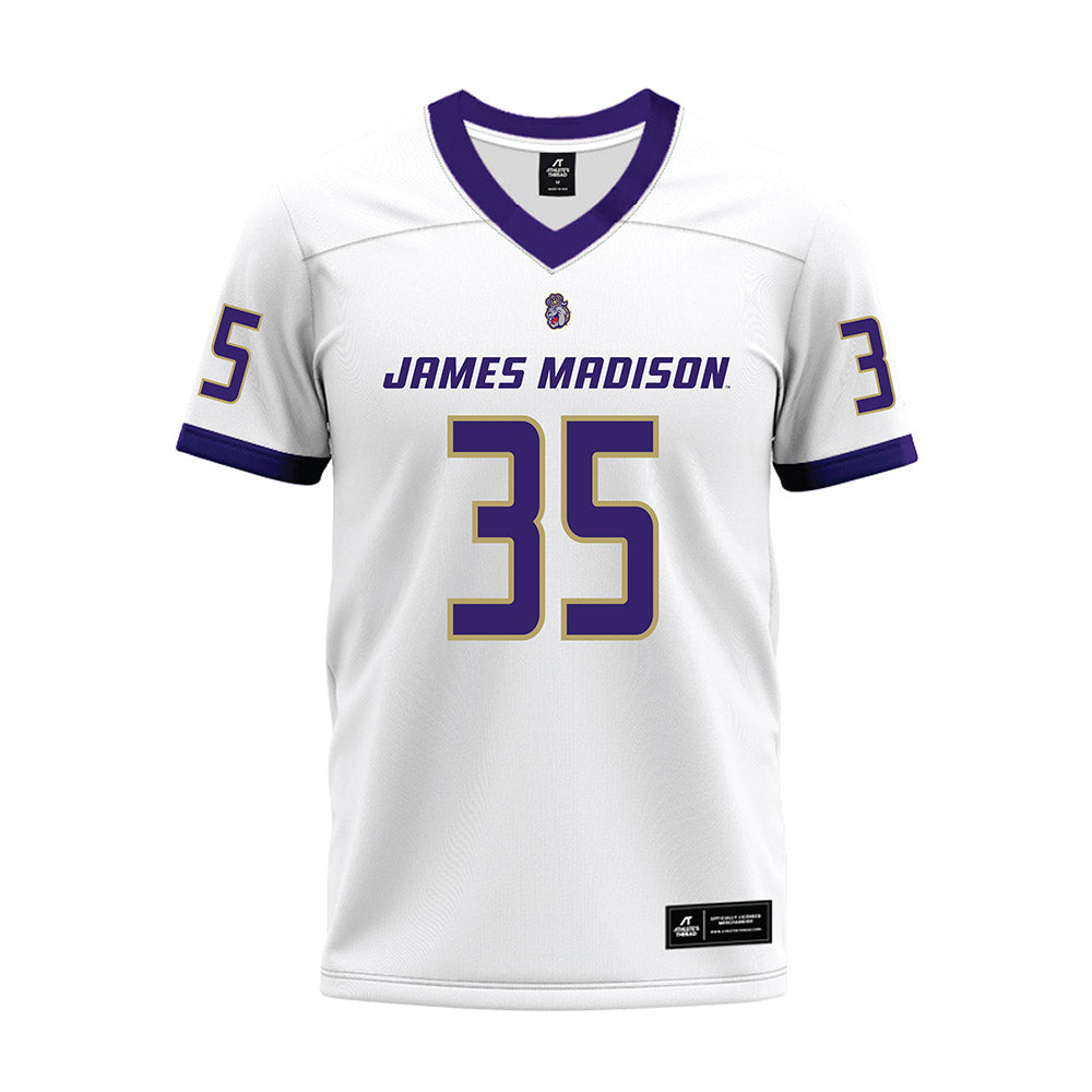 JMU - NCAA Football : Joshua Prince - White Premium Football Jersey-0