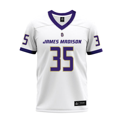 JMU - NCAA Football : Joshua Prince - White Premium Football Jersey-0