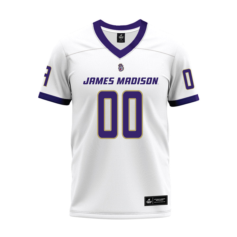 JMU - NCAA Football : Xavier Holmes - White Premium Football Jersey-0