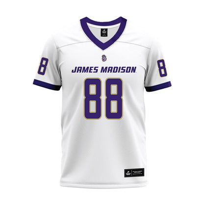 JMU - NCAA Football : Dylan Williams - White Premium Football Jersey-0