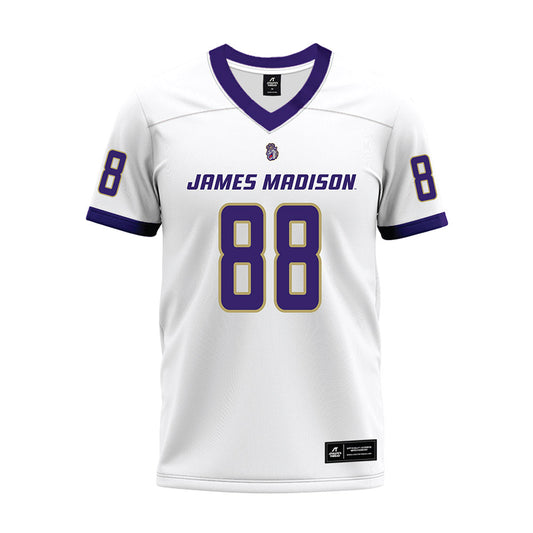 JMU - NCAA Football : Dylan Williams - White Premium Football Jersey-0
