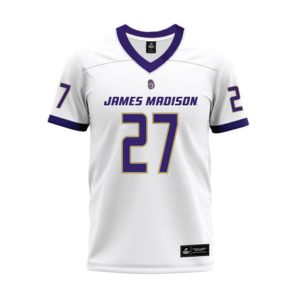 JMU - NCAA Football : Kai Callen - White Premium Football Jersey-0