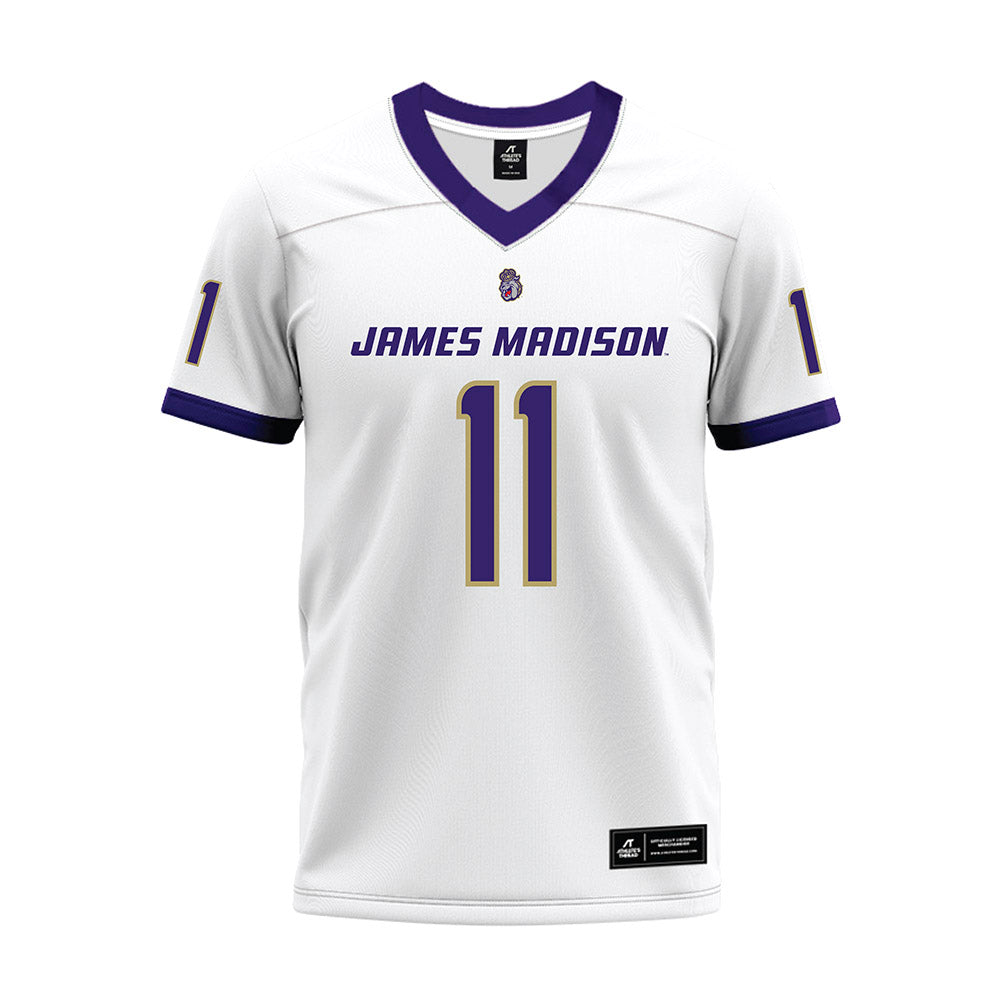 JMU - NCAA Football : Patrick Rea - White Premium Football Jersey-0