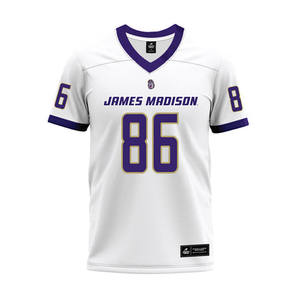 JMU - NCAA Football : Ethan Gurela - White Premium Football Jersey-0