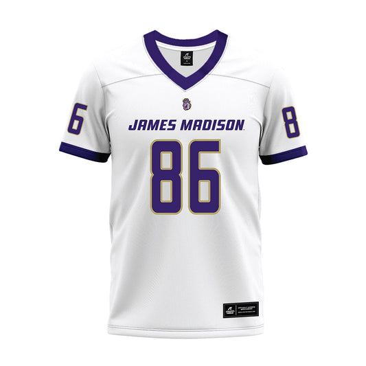 JMU - NCAA Football : Ethan Gurela - White Premium Football Jersey-0
