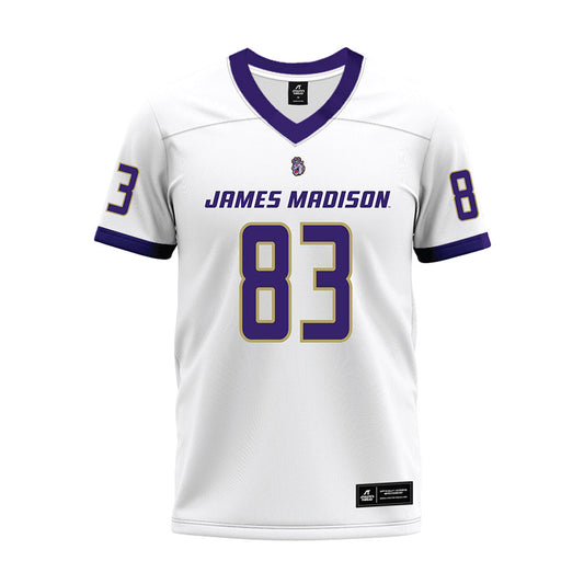 JMU - NCAA Football : Chase Miller - White Premium Football Jersey-0