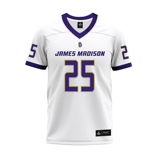 JMU - NCAA Football : Jackson Hamill - White Premium Football Jersey-0