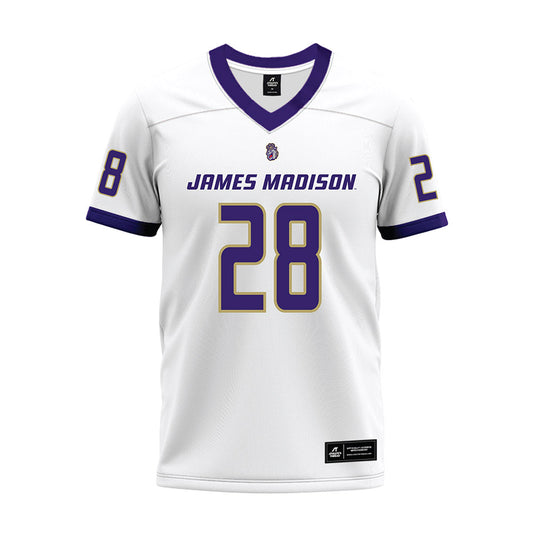 JMU - NCAA Football : Jobi Malary - White Premium Football Jersey