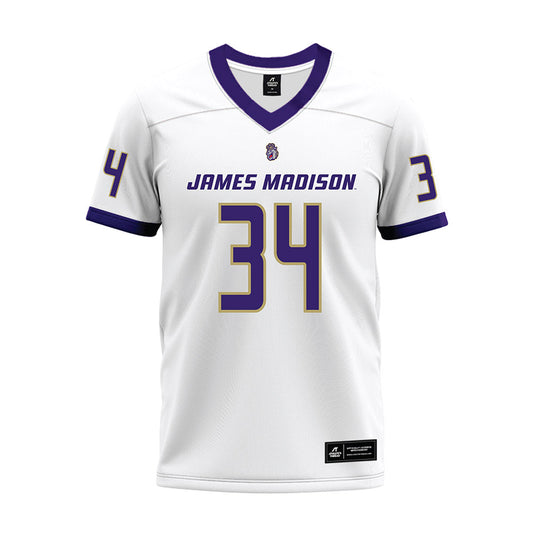 JMU - NCAA Football : Jamal Olford - White Premium Football Jersey-0