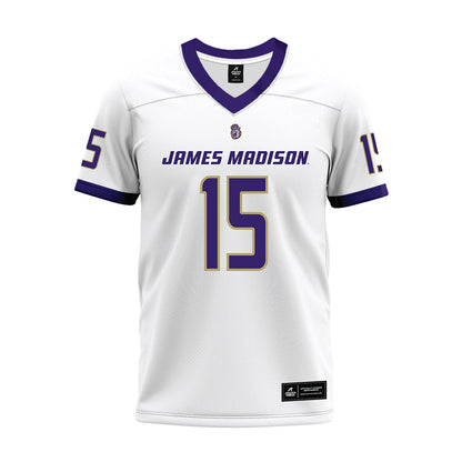 JMU - NCAA Football : Lacota Dippre - White Premium Football Jersey-0
