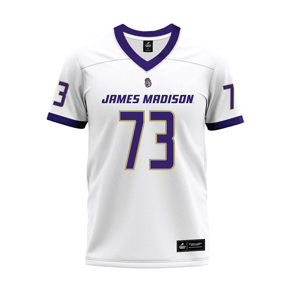 JMU - NCAA Football : Evan Bushong - White Premium Football Jersey-0