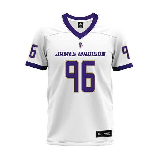 JMU - NCAA Football : Cole Purdy - White Premium Football Jersey-0