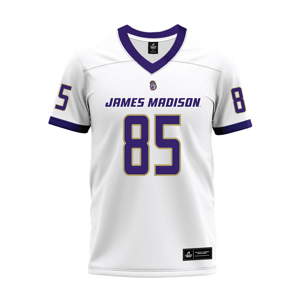 JMU - NCAA Football : Ryder Post - White Premium Football Jersey-0