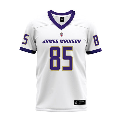 JMU - NCAA Football : Ryder Post - White Premium Football Jersey-0