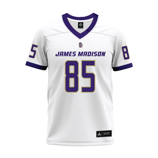 JMU - NCAA Football : Ryder Post - White Premium Football Jersey-0