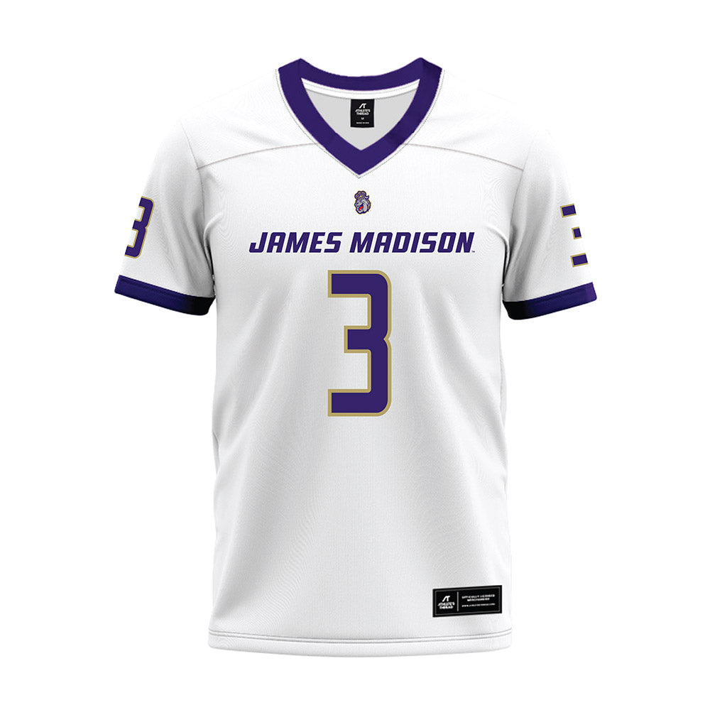 JMU - NCAA Football : Wayne Knight - White Premium Football Jersey-0