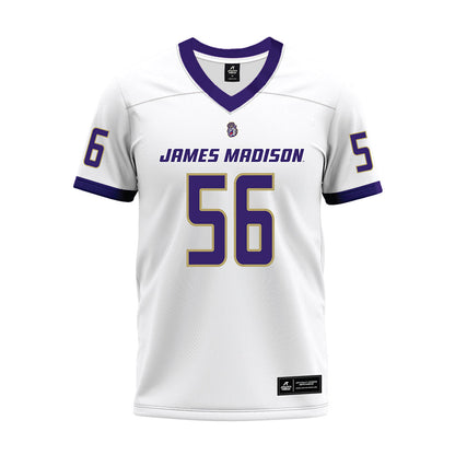 JMU - NCAA Football : JaKobe Campbell - White Premium Football Jersey-0