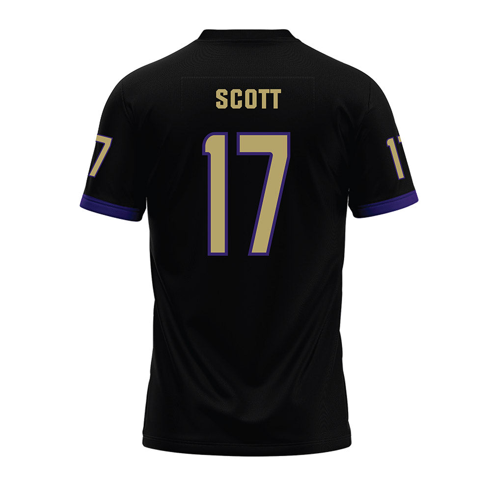JMU - NCAA Football : Michael Scott - Black Premium Football Jersey-1