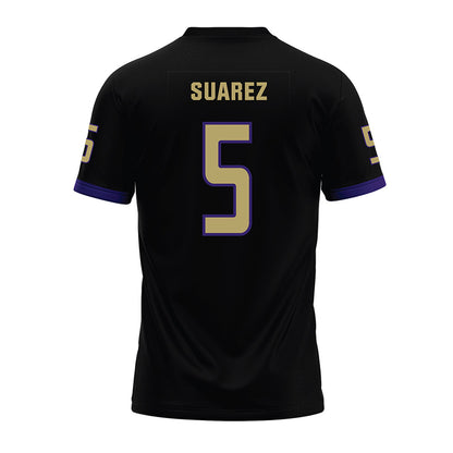 JMU - NCAA Football : Morgan Suarez - Black Premium Football Jersey-1