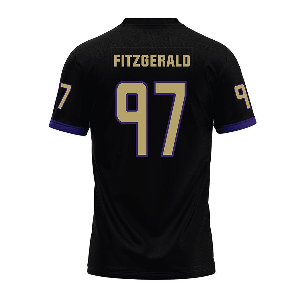 JMU - NCAA Football : Christopher Fitzgerald - Black Premium Football Jersey