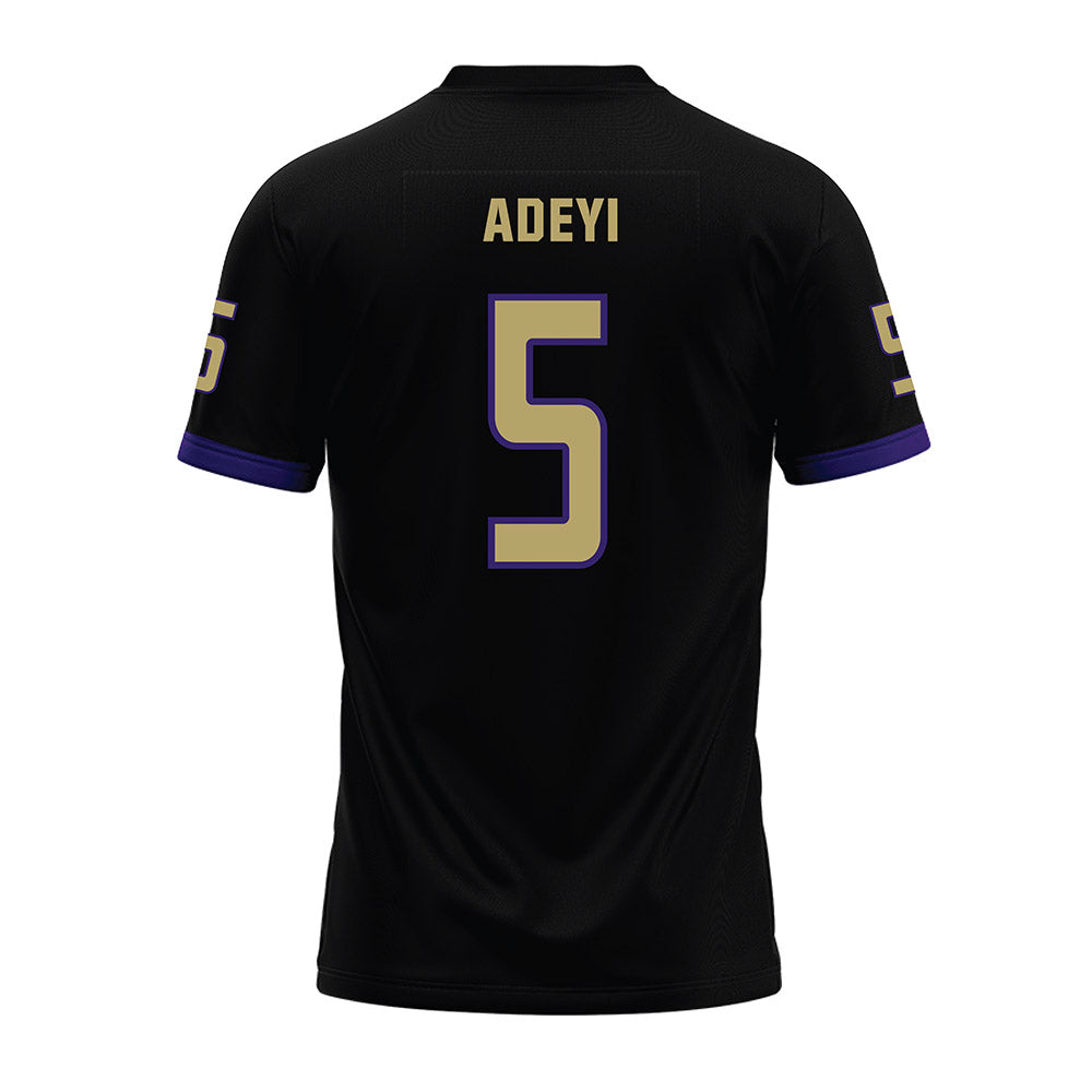 JMU - NCAA Football : Ayo Adeyi - Black Premium Football Jersey-1