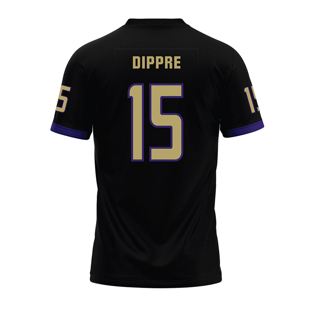 JMU - NCAA Football : Lacota Dippre - Black Premium Football Jersey-1