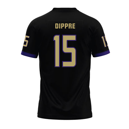 JMU - NCAA Football : Lacota Dippre - Black Premium Football Jersey-1