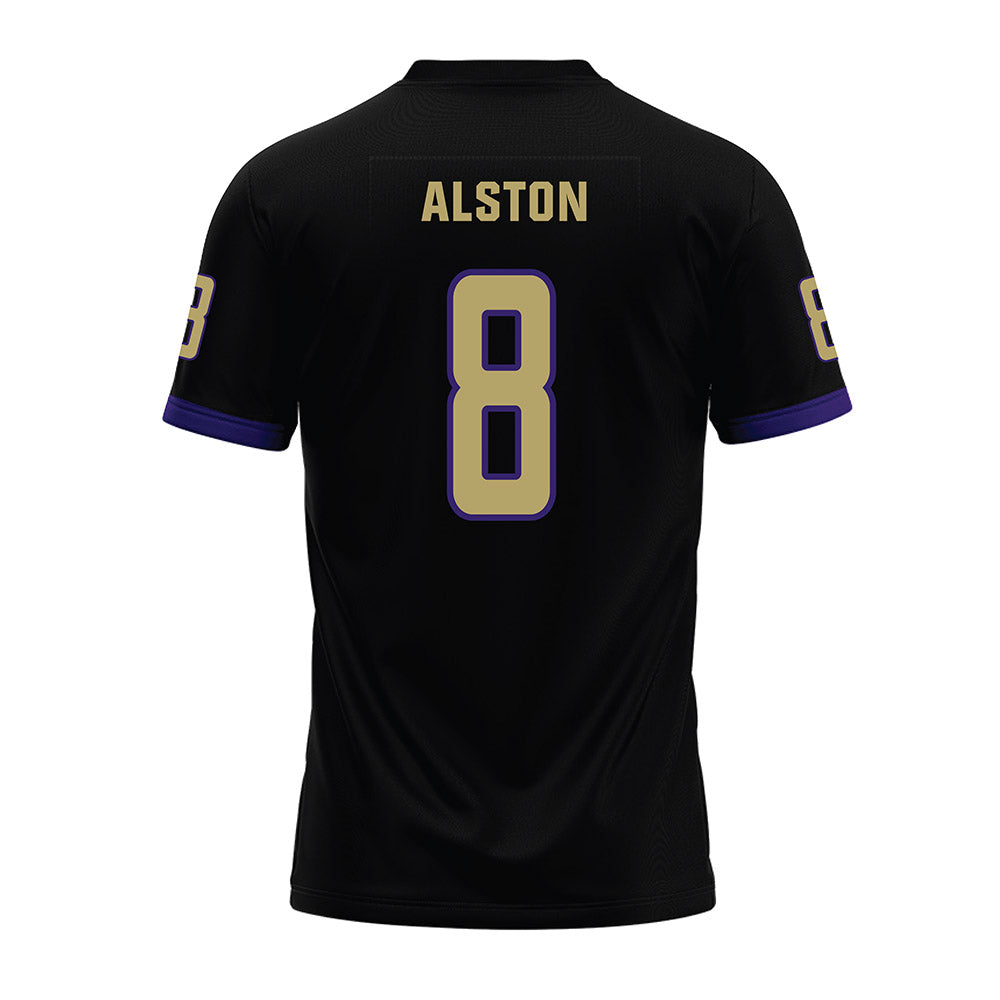 JMU - NCAA Football : Isaiah Alston - Black Premium Football Jersey-1