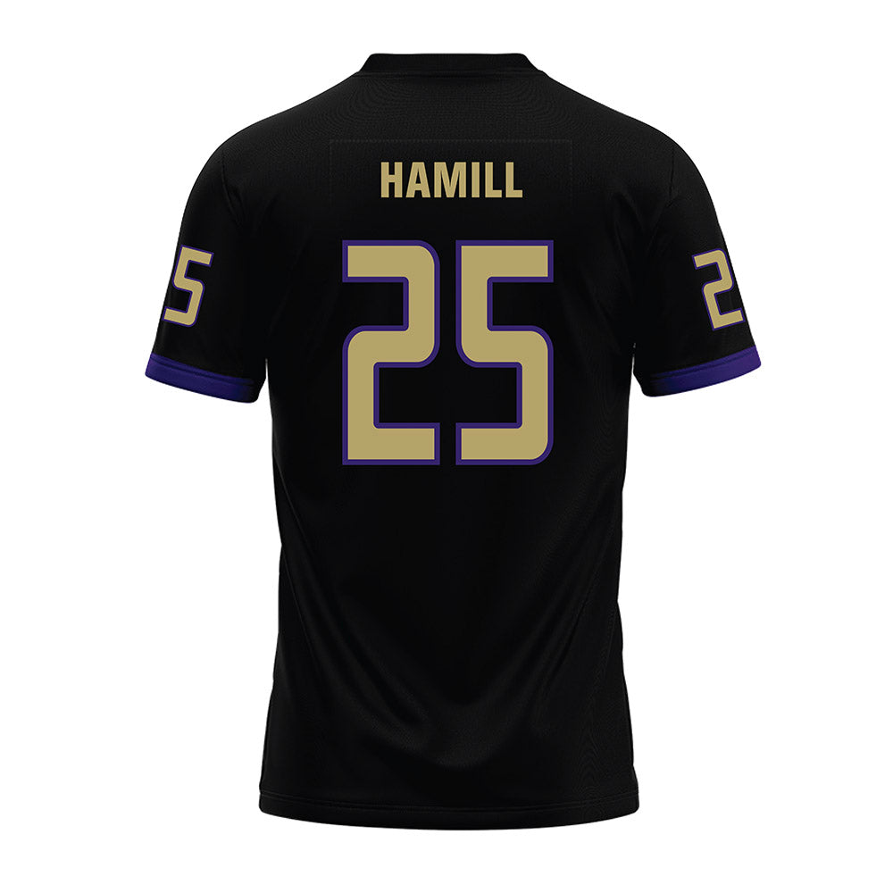 JMU - NCAA Football : Jackson Hamill - Black Premium Football Jersey-1