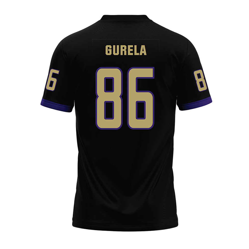JMU - NCAA Football : Ethan Gurela - Black Premium Football Jersey-1